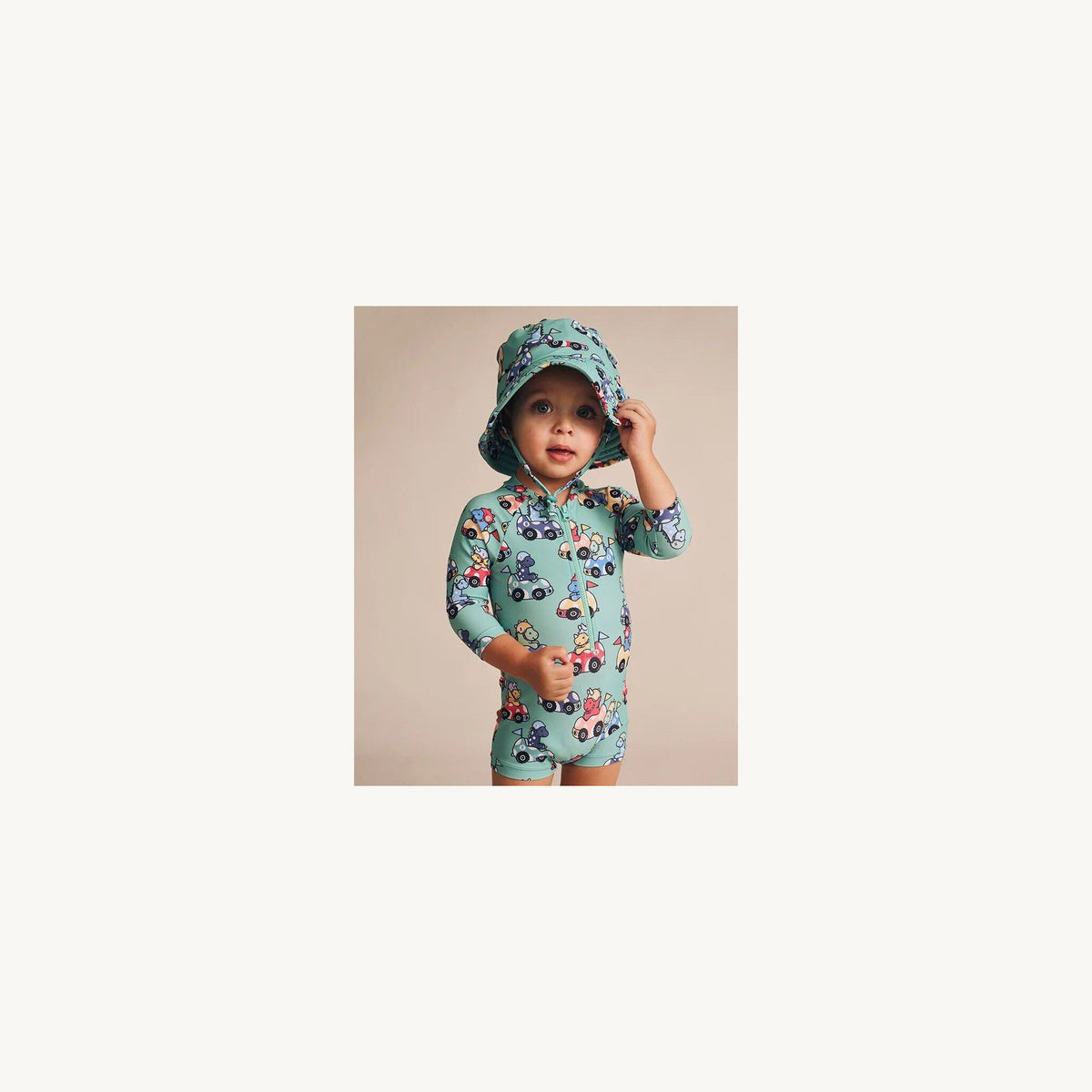 Huxbaby Racer Dino Swimsuit Shortie | Aster & Ruby
