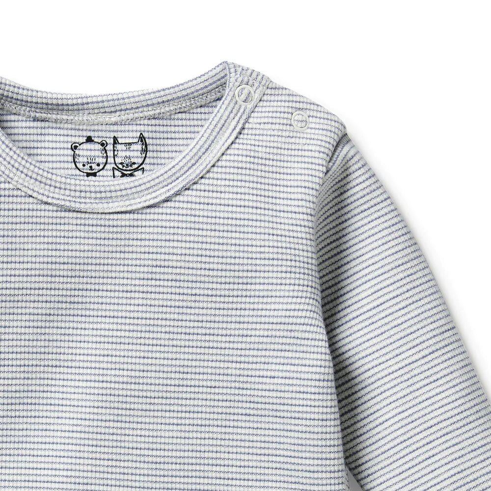 Rain Drop Organic Long Sleeve Body Suit – Pre-mature, Newborn, 0-3m, 3-6m, 6-12m – Aster & Ruby