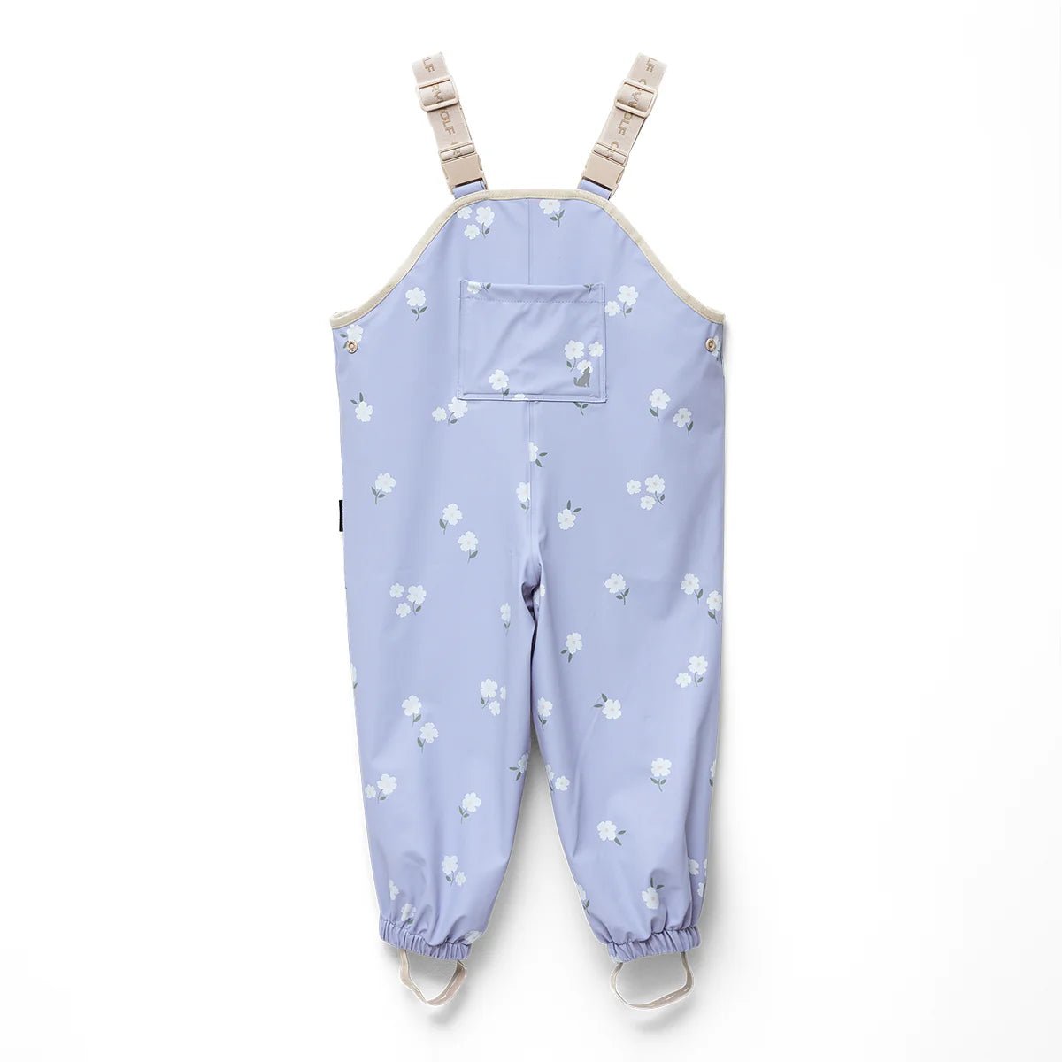Rain Overalls Floral Periwinkle - Aster & Ruby