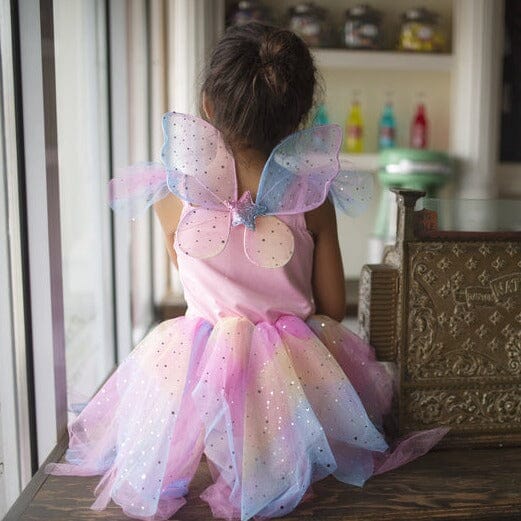 Rainbow Fairy Dress with Wings - Aster & Ruby
