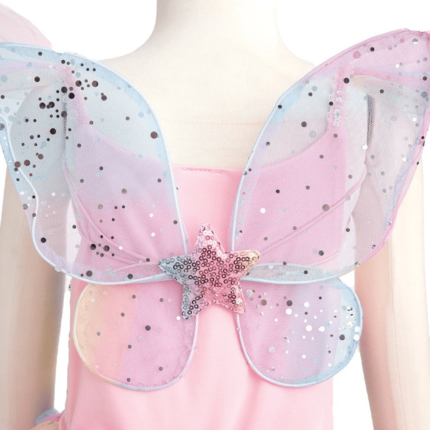 Rainbow Fairy Dress with Wings - Aster & Ruby