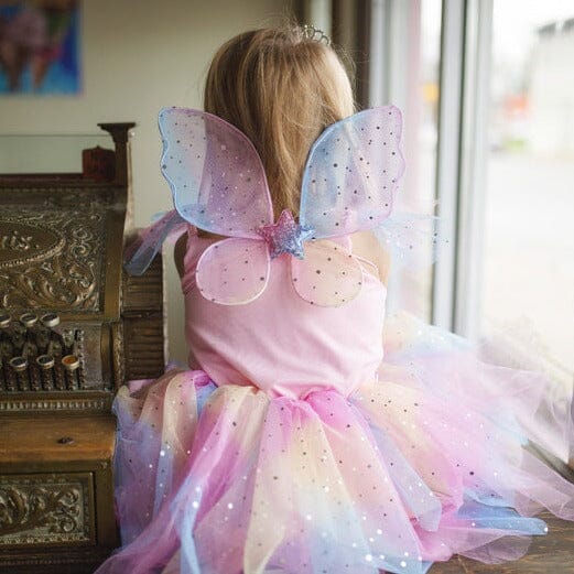Rainbow Fairy Dress with Wings - Aster & Ruby