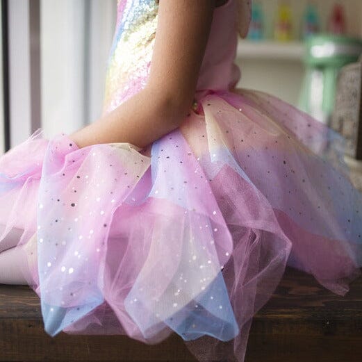 Rainbow Fairy Dress with Wings - Aster & Ruby