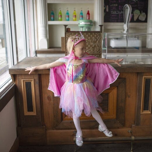Rainbow Fairy Dress with Wings - Aster & Ruby
