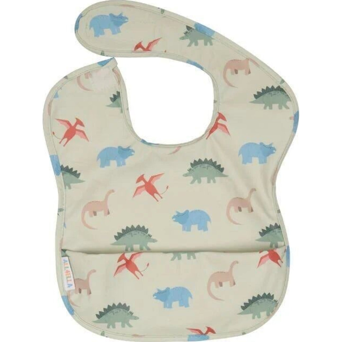Recycled Pouch Bib Dinosaurs – children's product by All4Ella | Aster & Ruby