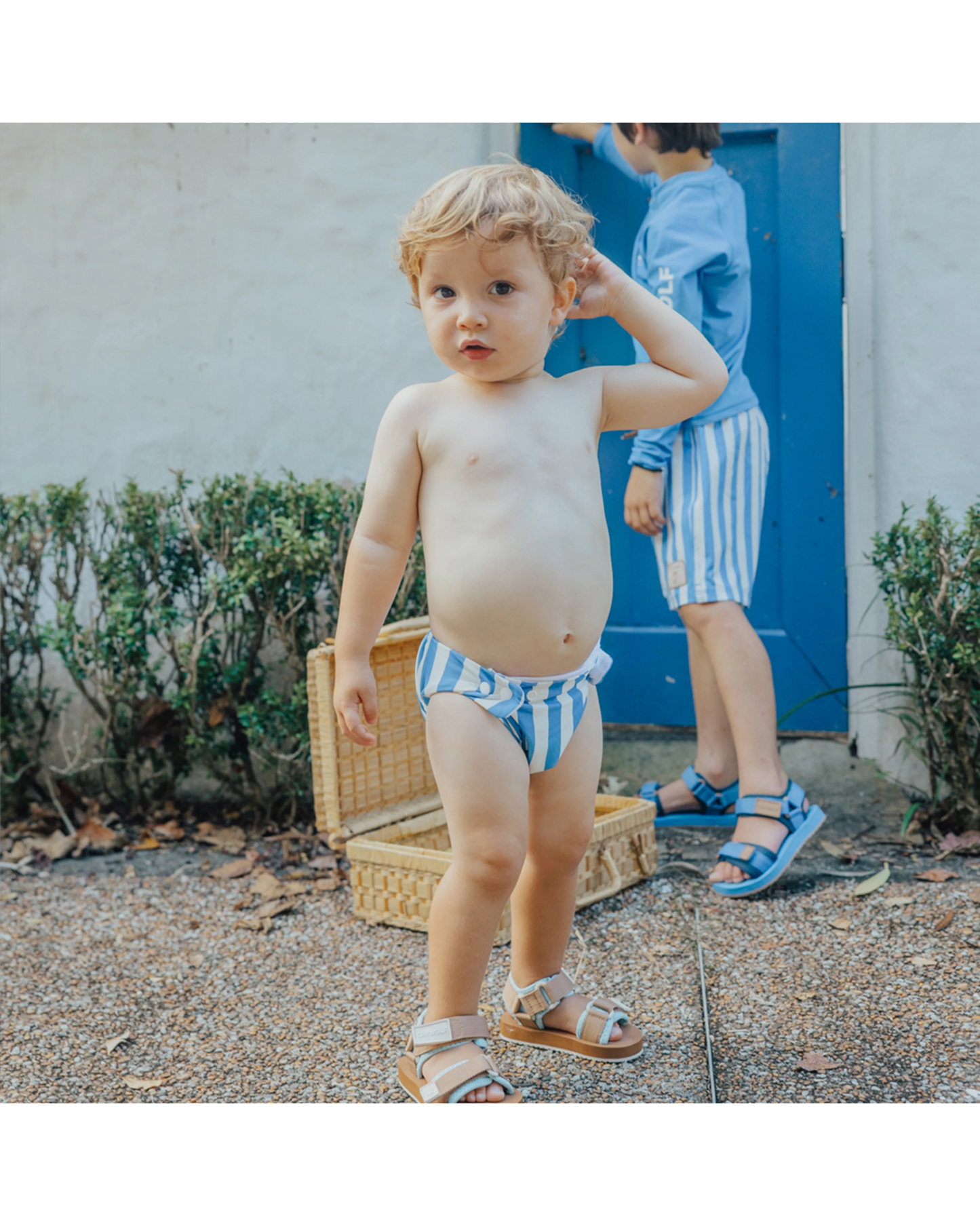 Reusable Swim Nappy Deep Sea Stripe - Aster & Ruby