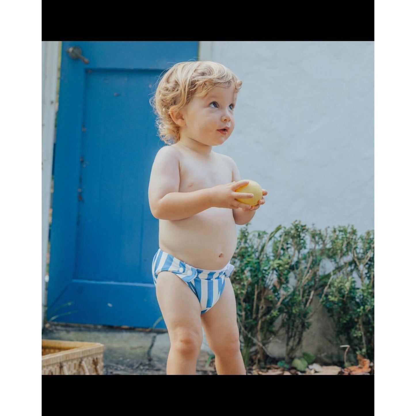 Reusable Swim Nappy Deep Sea Stripe – reusable baby swim nappy by Crywolf | Aster & Ruby