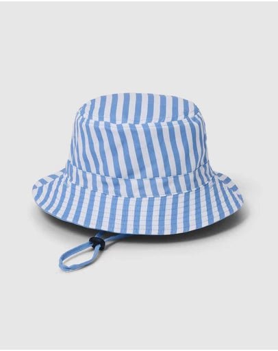 REVERSIBLE BUCKET HAT Sky Blue Stripe - Aster & Ruby