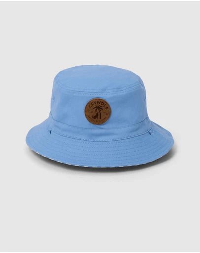 REVERSIBLE BUCKET HAT Sky Blue Stripe - Aster & Ruby