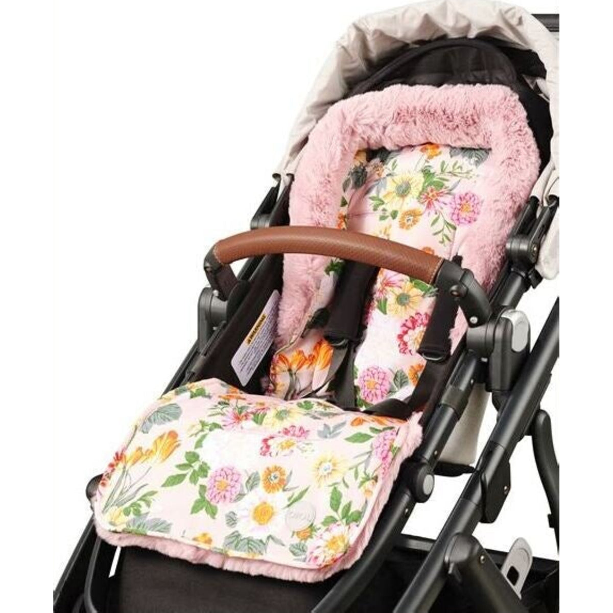 OiOi Reversible Cozy Fleece Pram Liner Garden Party | Aster & Ruby