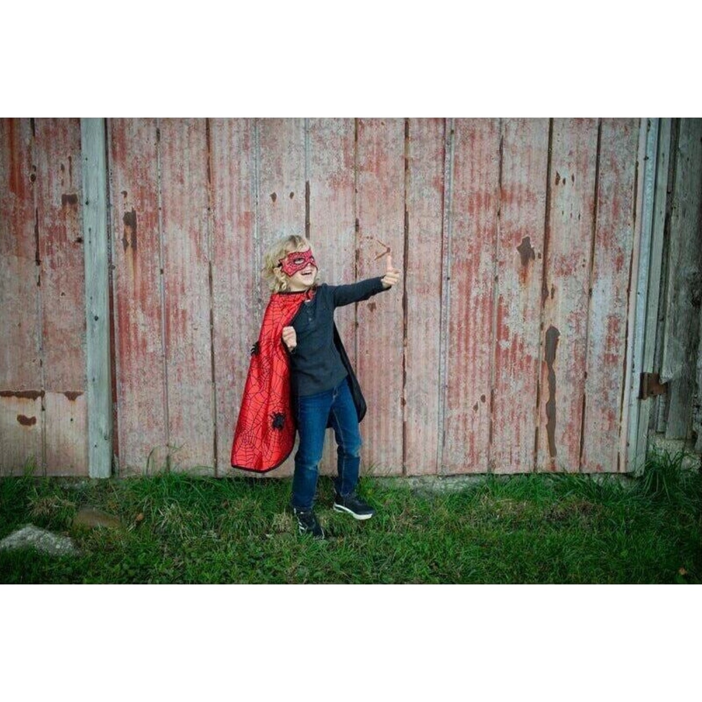 Reversible Spider & Bat Cape with Mask – children's product by Great Pretenders | Aster & Ruby