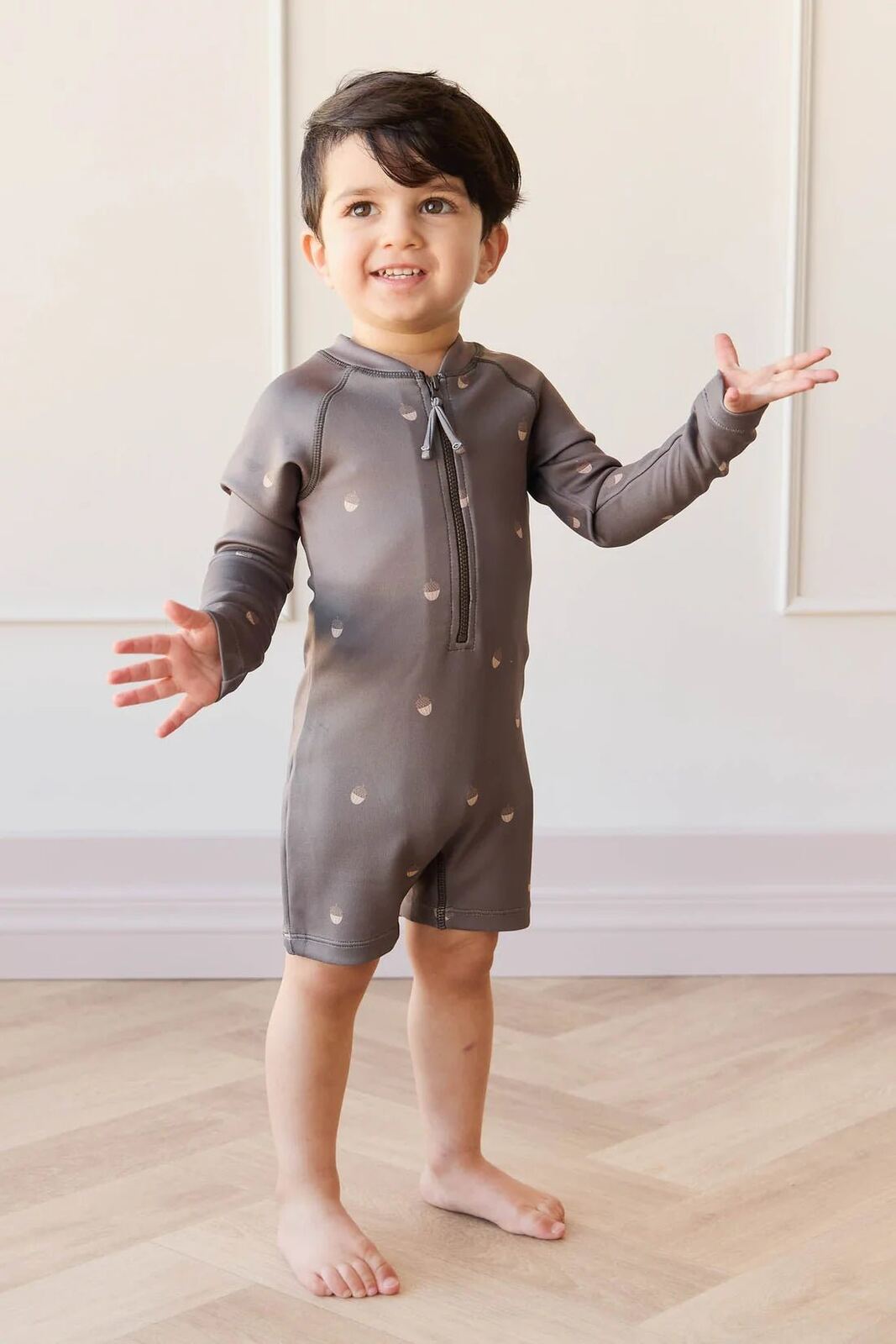 Rocco Swim Suit - Acorn Wolf – 6-12m, 1, 2, 3 – Aster & Ruby