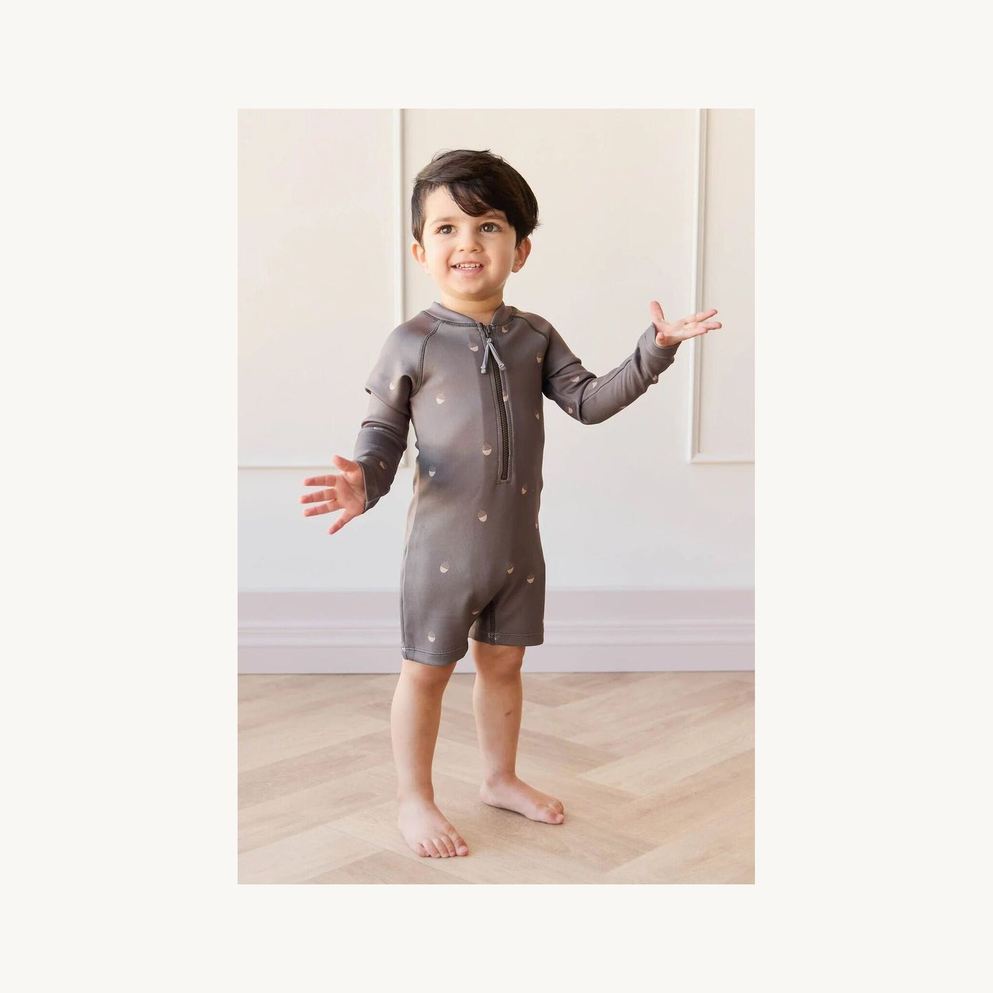 Rocco Swim Suit - Acorn Wolf – children's product by Jamie Kay | Aster & Ruby