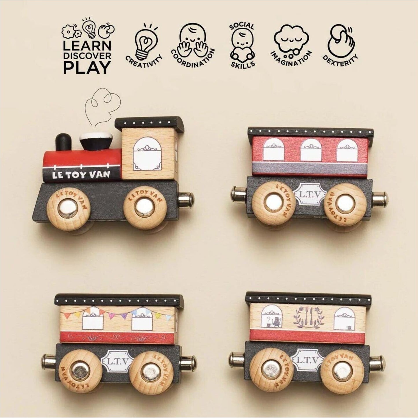 Royal Express Train & Carriages 4pc – children's product by Le Toy Van | Aster & Ruby