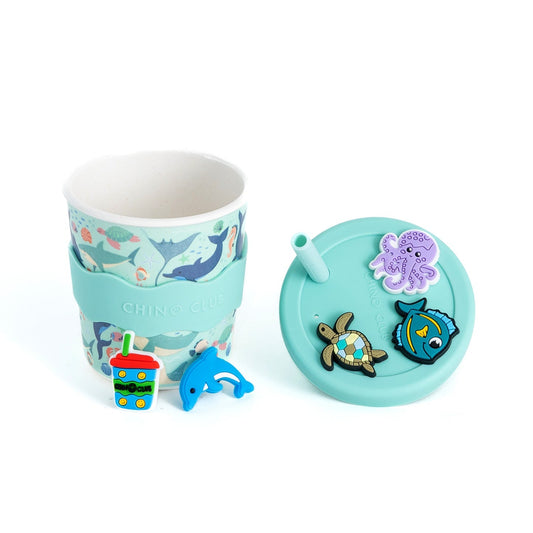 Sea Creatures Chino Charm Cup 8oz - Aster & Ruby