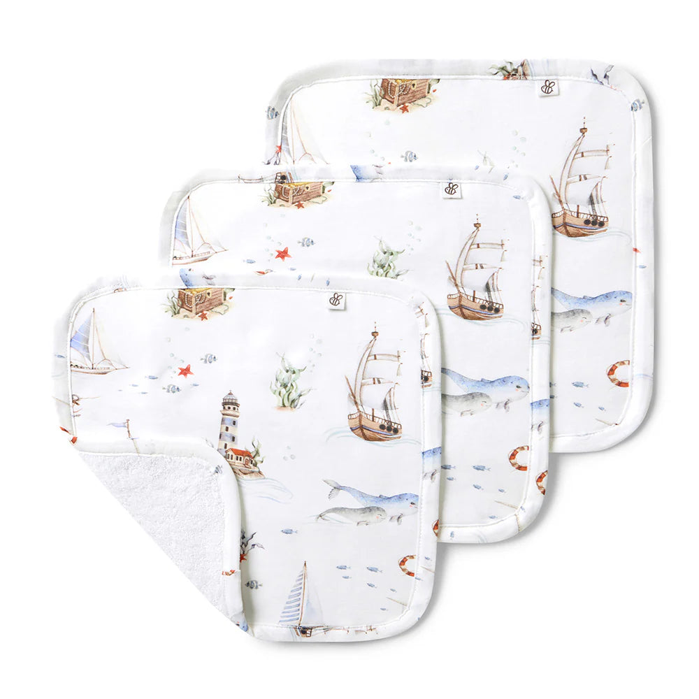 Set Sail Organic Wash Cloths 3 Pack