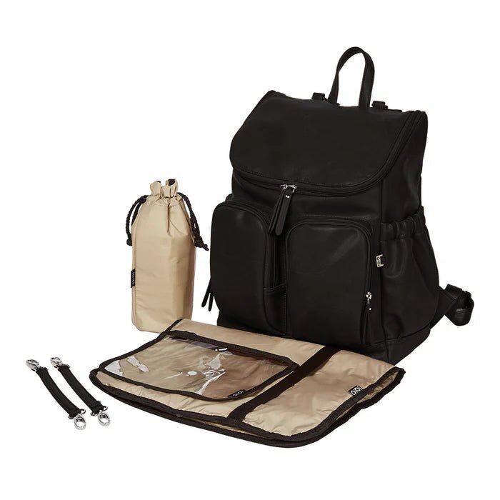 Signature Nappy Backpack Black Nylon – Aster & Ruby