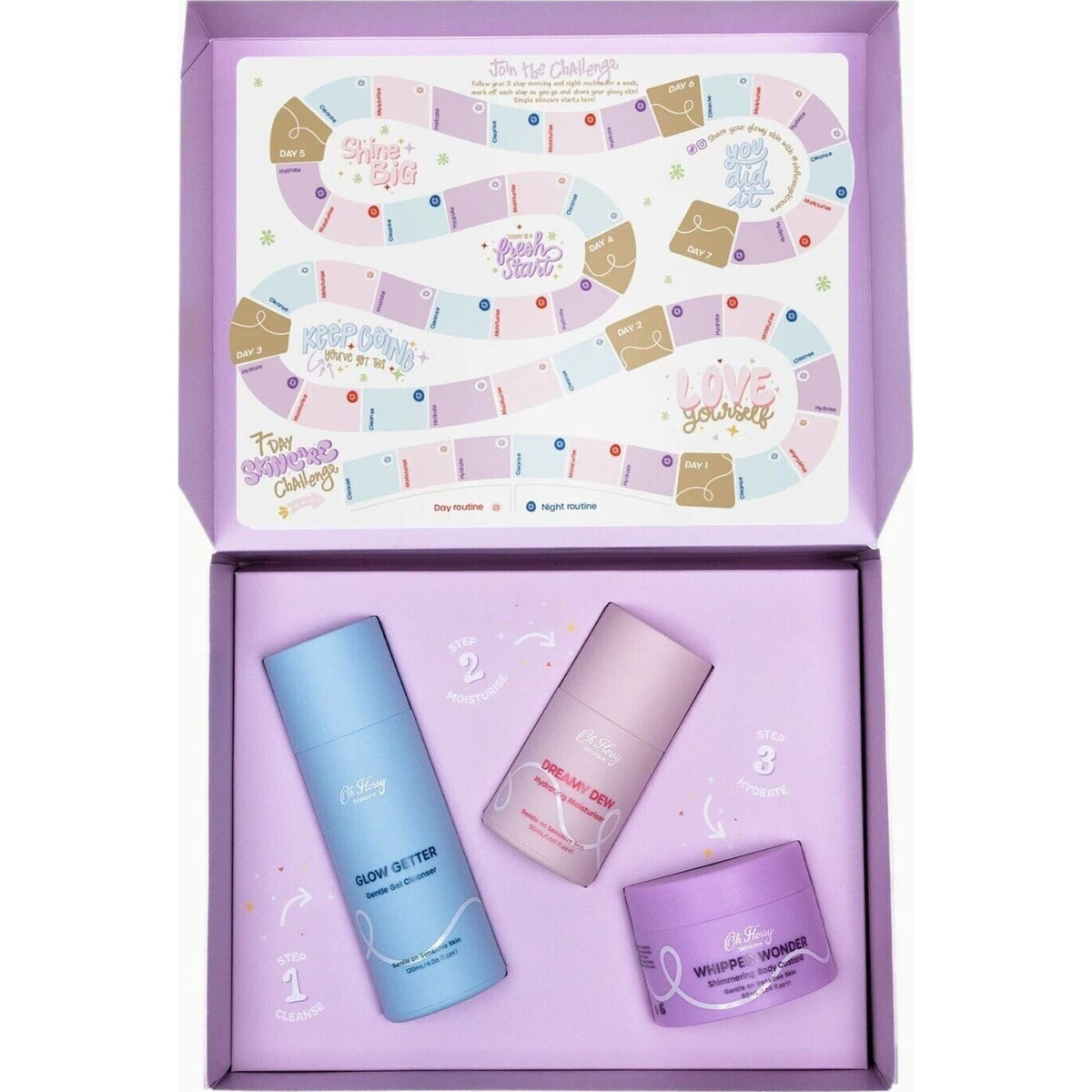 Oh Flossy Skincare Glowing Skin Essentials Kit | Aster & Ruby