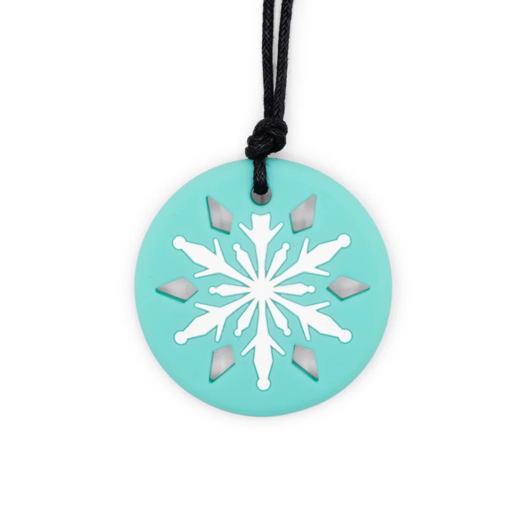 Snowflake Chew Pendant Necklace White - Aster & Ruby