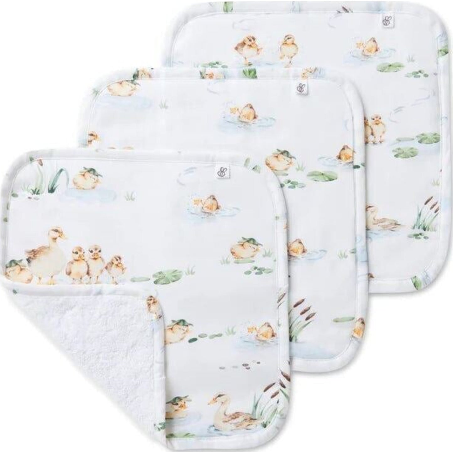 Snuggle Hunny Kids Duck Pond Organic Wash Cloths 3pk | Aster & Ruby