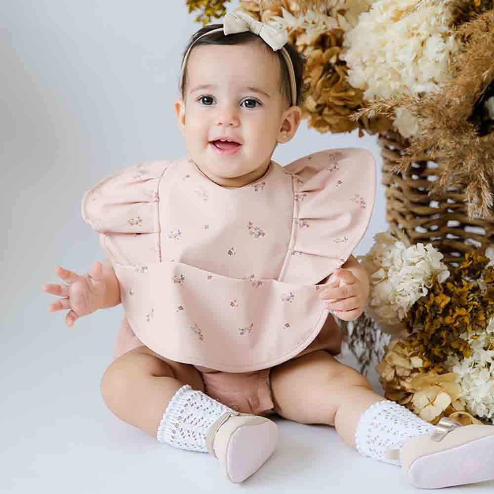 Snuggle Hunny Waterproof Snuggle Bib - Posy Frill - Aster & Ruby