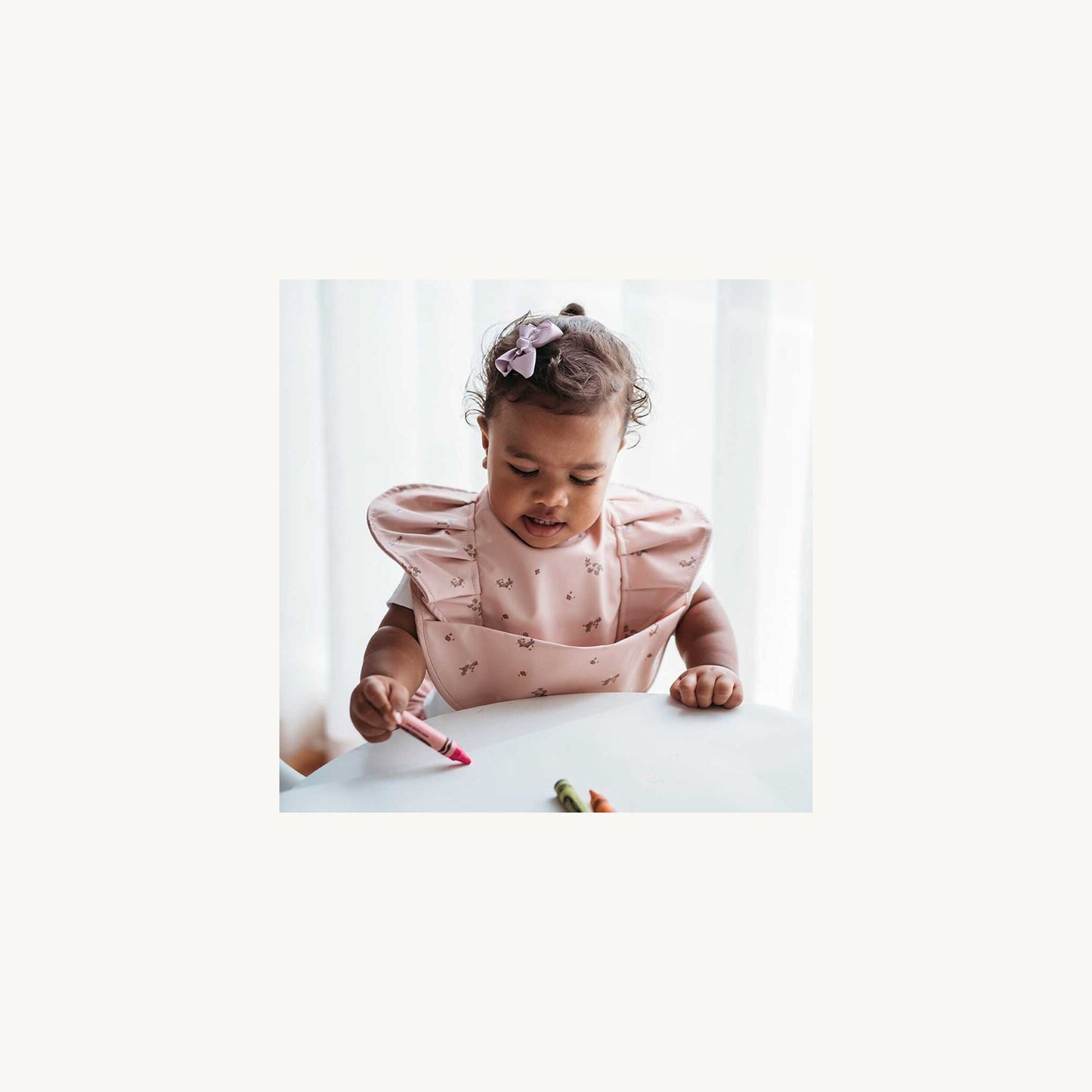 Waterproof Snuggle Bib Posy Frill – children's product by Snuggle Hunny Kids | Aster & Ruby