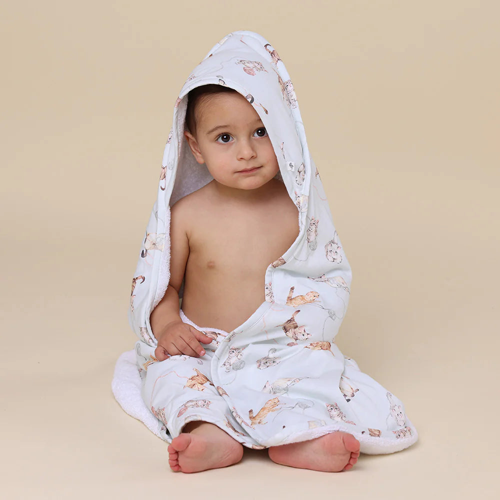 Snuggle Hunny Kids Kittens Organic Hooded Baby Towel | Aster & Ruby