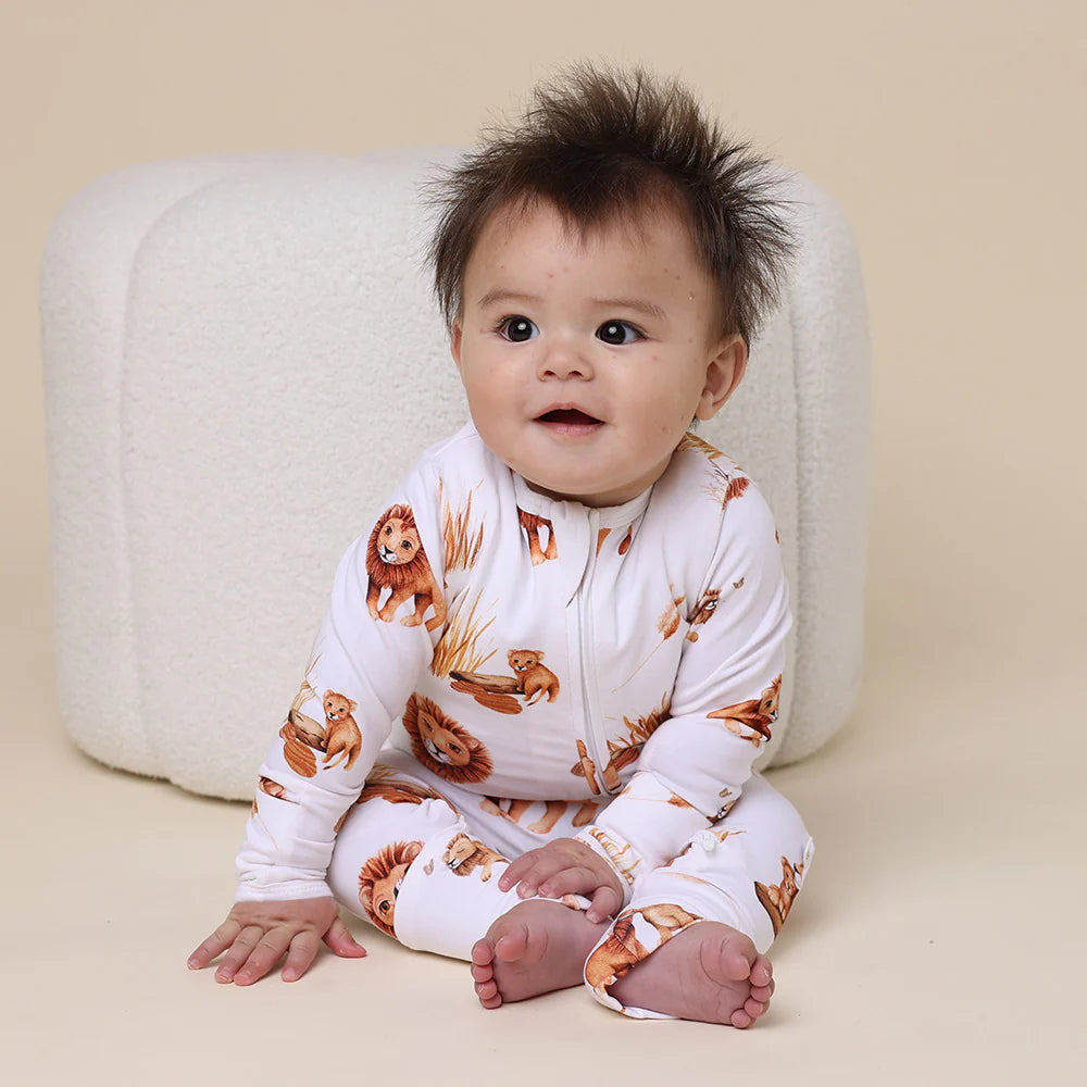 Snuggle Hunny Kids Lion Organic Snugglesuit Convertible Romper | Aster & Ruby