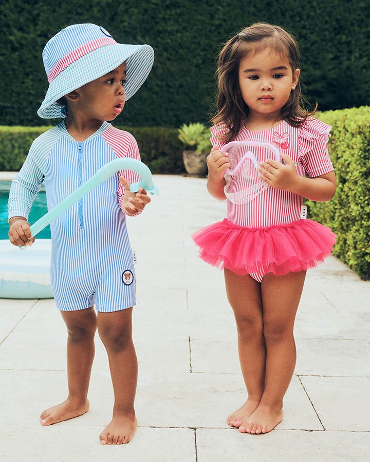 Spliced Stripe Swim Hat - Aster & Ruby