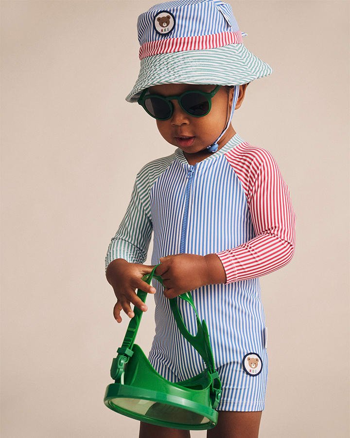 Spliced Stripe Swim Hat - Aster & Ruby