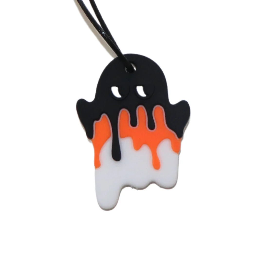 Spooky Ghost Chew Pendant Black - Aster & Ruby