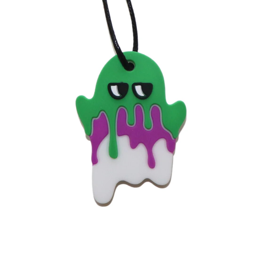 Spooky Ghost Chew Pendant Green - Aster & Ruby