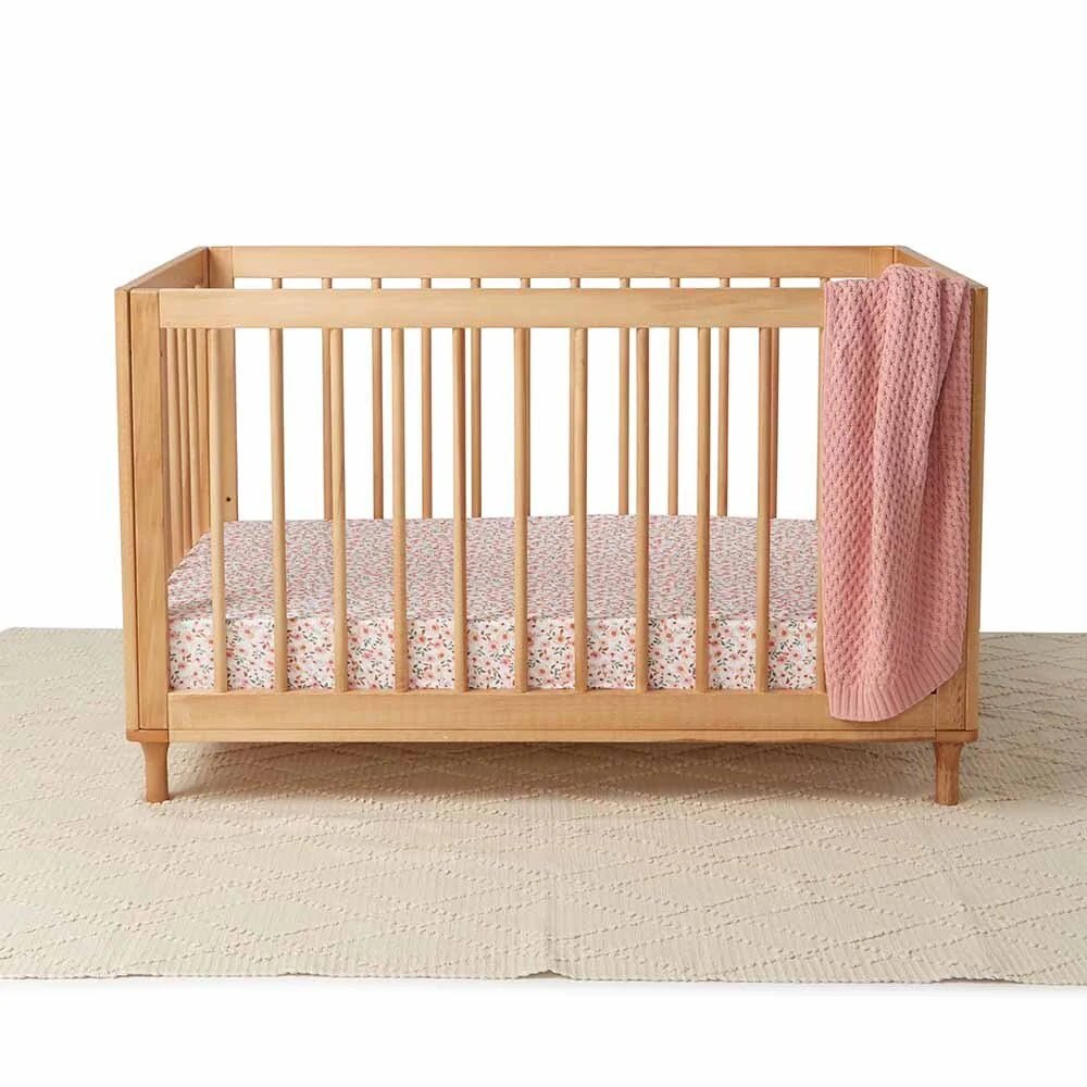 Spring Floral Fitted Cot Sheet - Aster & Ruby