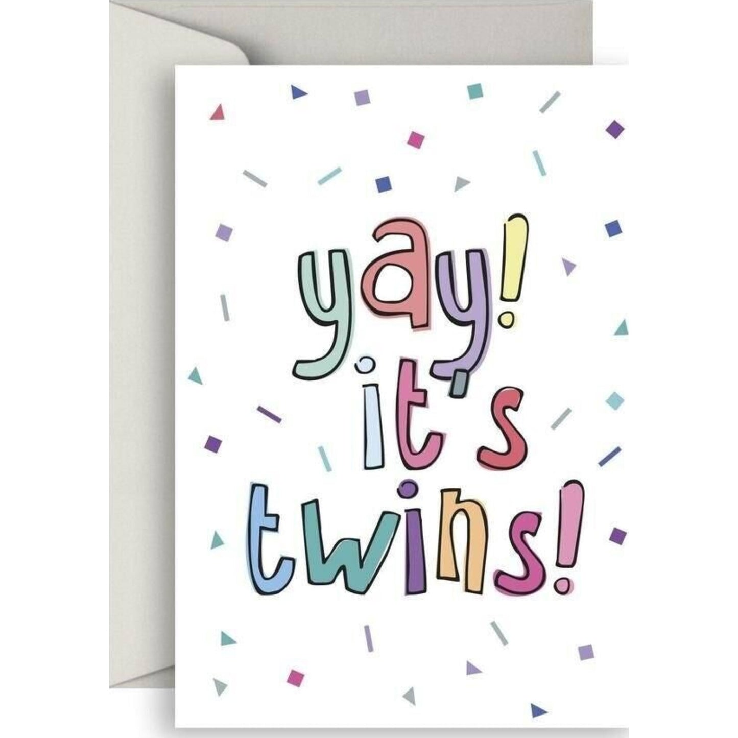 Sprout & Sparrow Greeting Card YAY It's Twins – children's product by Sprout & Sparrow | Aster & Ruby