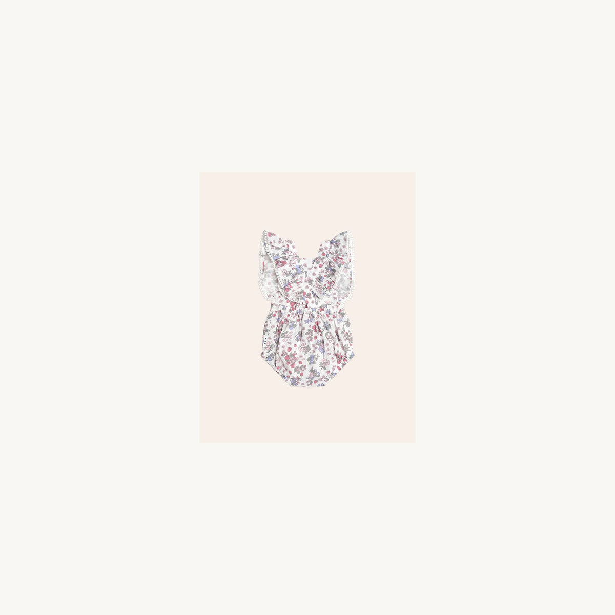 Huxbaby Stawberry Garden Playsuit Cream | Aster & Ruby