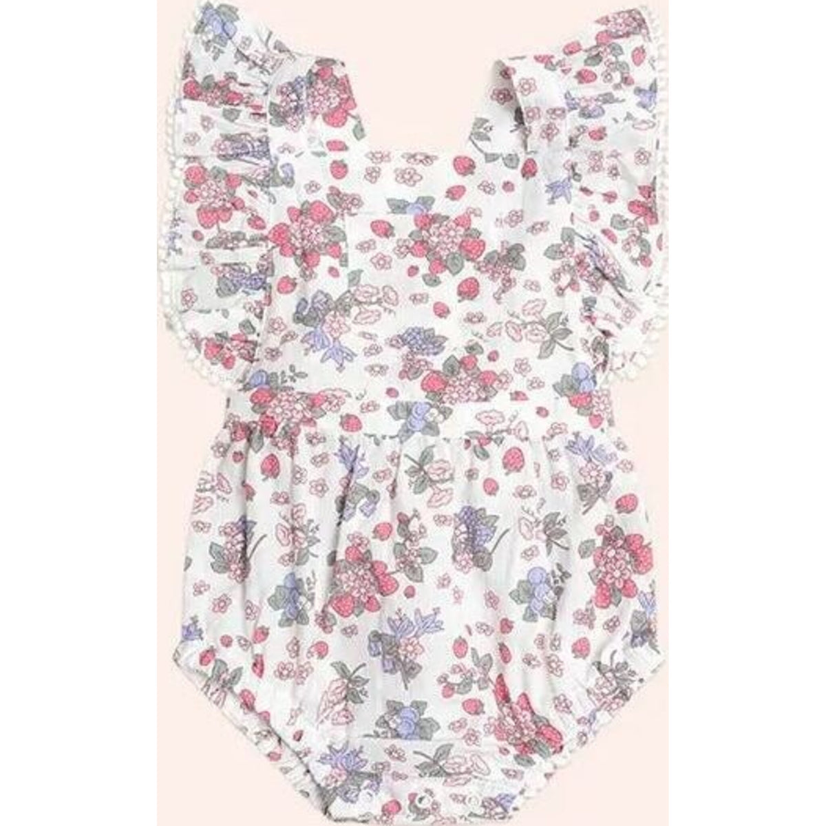 Huxbaby Stawberry Garden Playsuit Cream | Aster & Ruby
