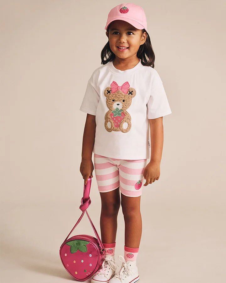 Strawberry Stripe Bike Short – 6-12M, 1, 2, 3 – Aster & Ruby