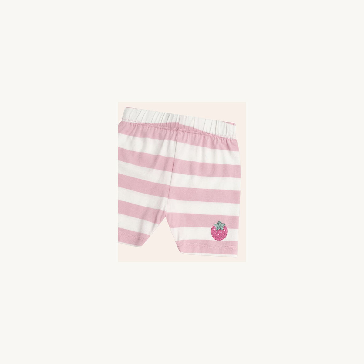 Huxbaby Strawberry Stripe Bike Short | Aster & Ruby