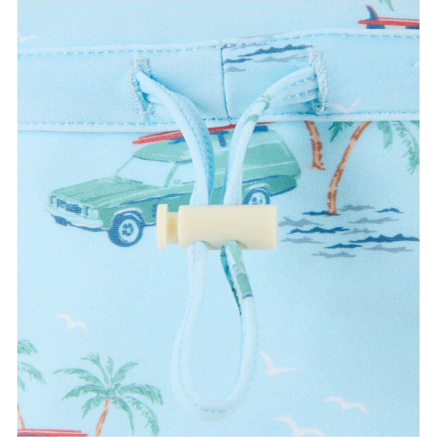 Swim Flap Cap Paradise Swell Seekers Sky – baby flap cap for sun protection by Toshi | Aster & Ruby