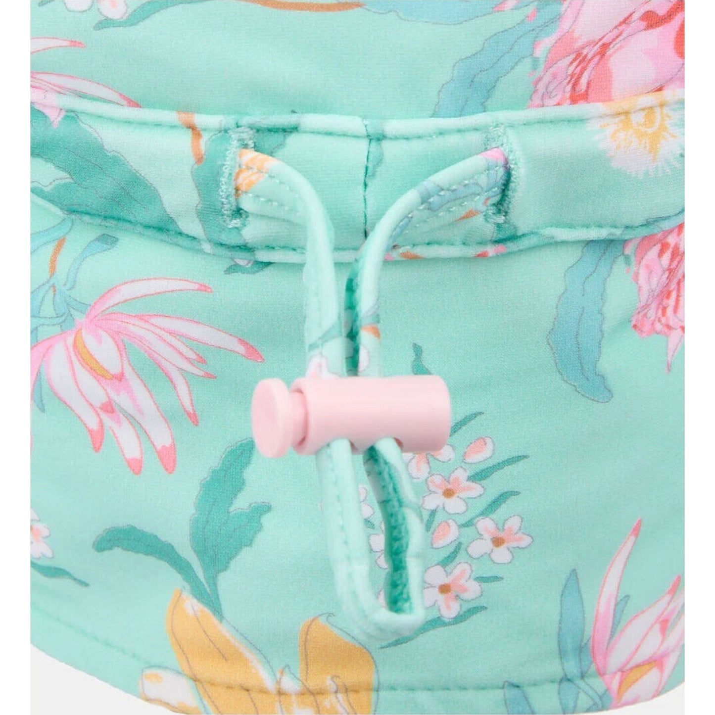 Swim Flap Cap Paradise Waratah Mint – baby flap cap for sun protection by Toshi | Aster & Ruby
