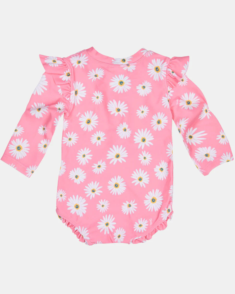Toshi swim – Swim Onesie L/S Ripple Daisy Watermelon from Aster & Ruby
