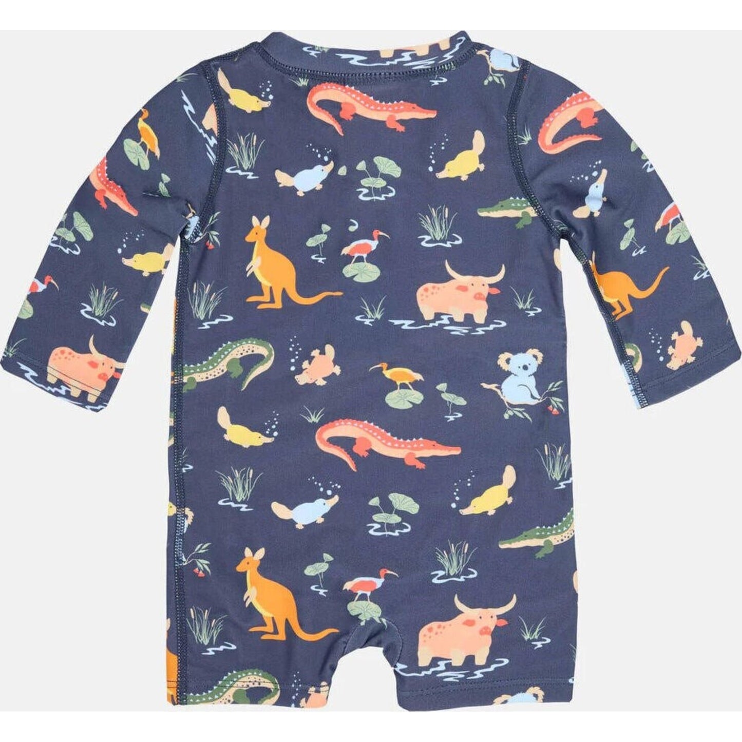 Toshi Swim Onesie L/S Splash Kakadu Moonlight | Aster & Ruby