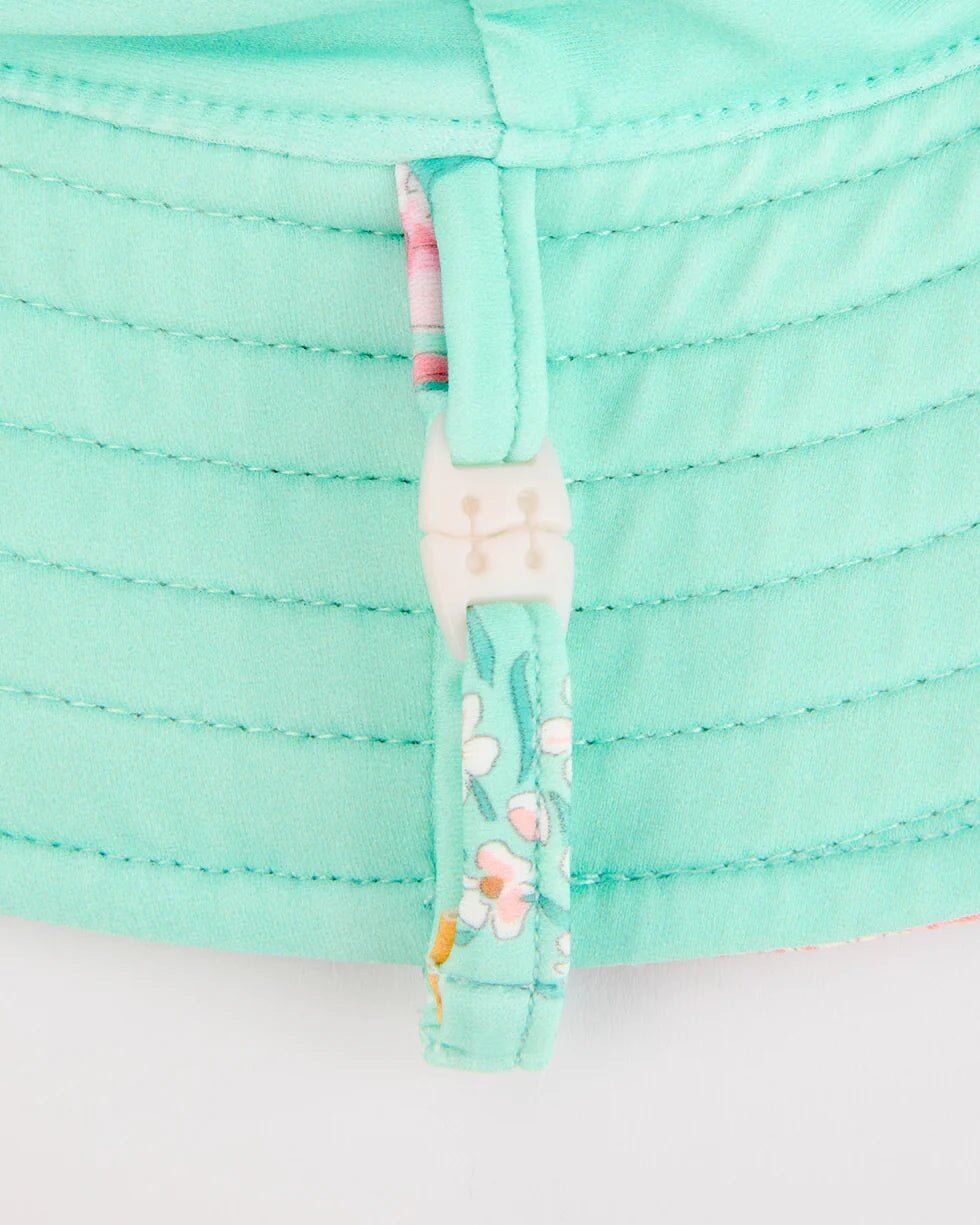 Swim Sunhat Paradise Waratah Mint – XS, S, M – Aster & Ruby