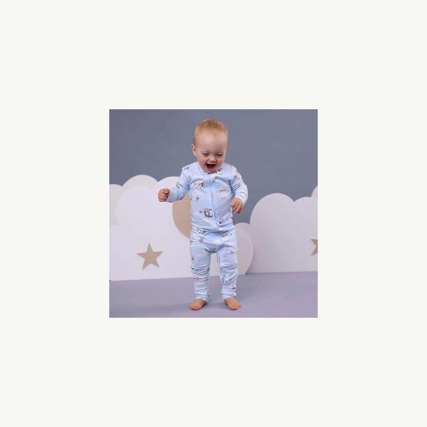 Snuggle Hunny Kids Taking Flight Organic Snugglesuit Convertible Romper | Aster & Ruby
