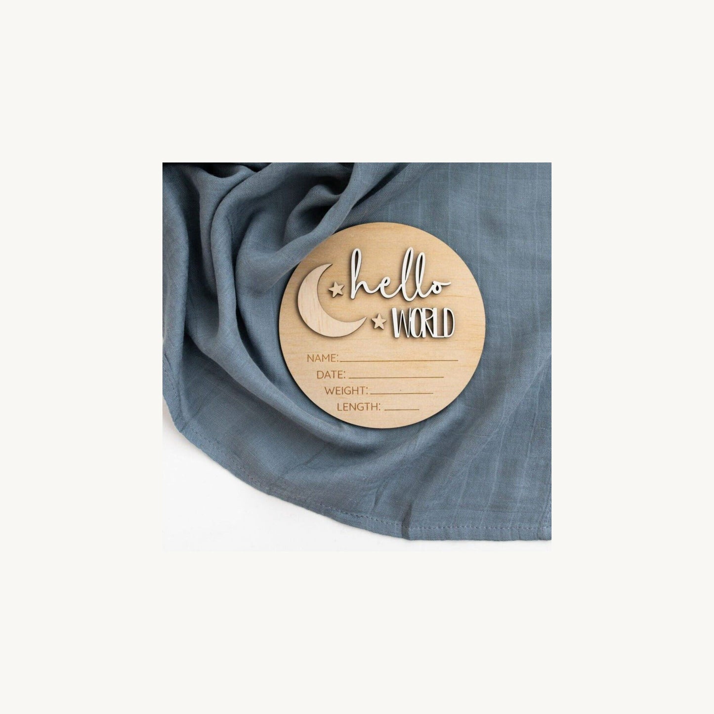 Timber Tinkers Hello World 3D Moon Disc | Aster & Ruby