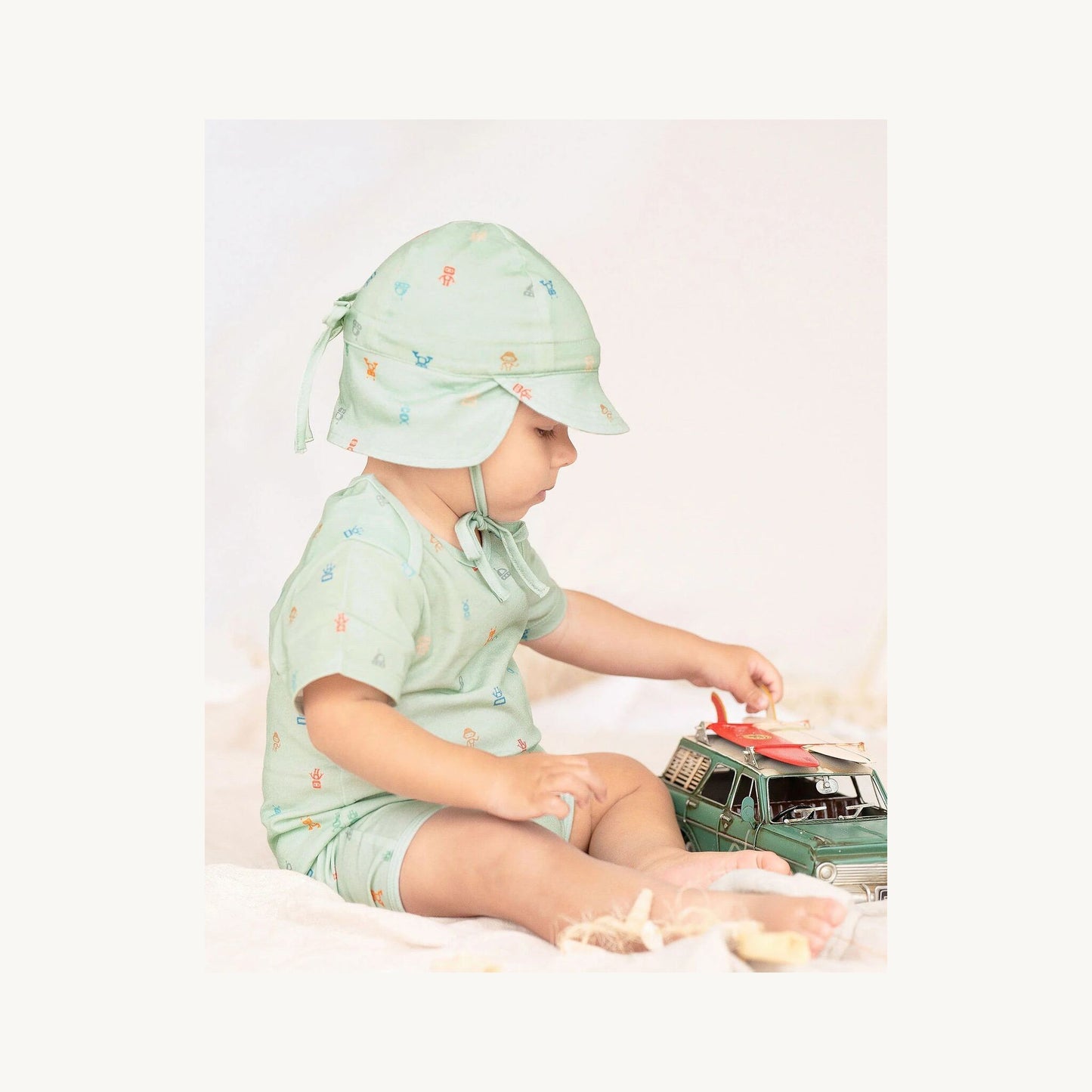 Toshi Flap Cap Bambini - Cyborg Thyme | Aster & Ruby