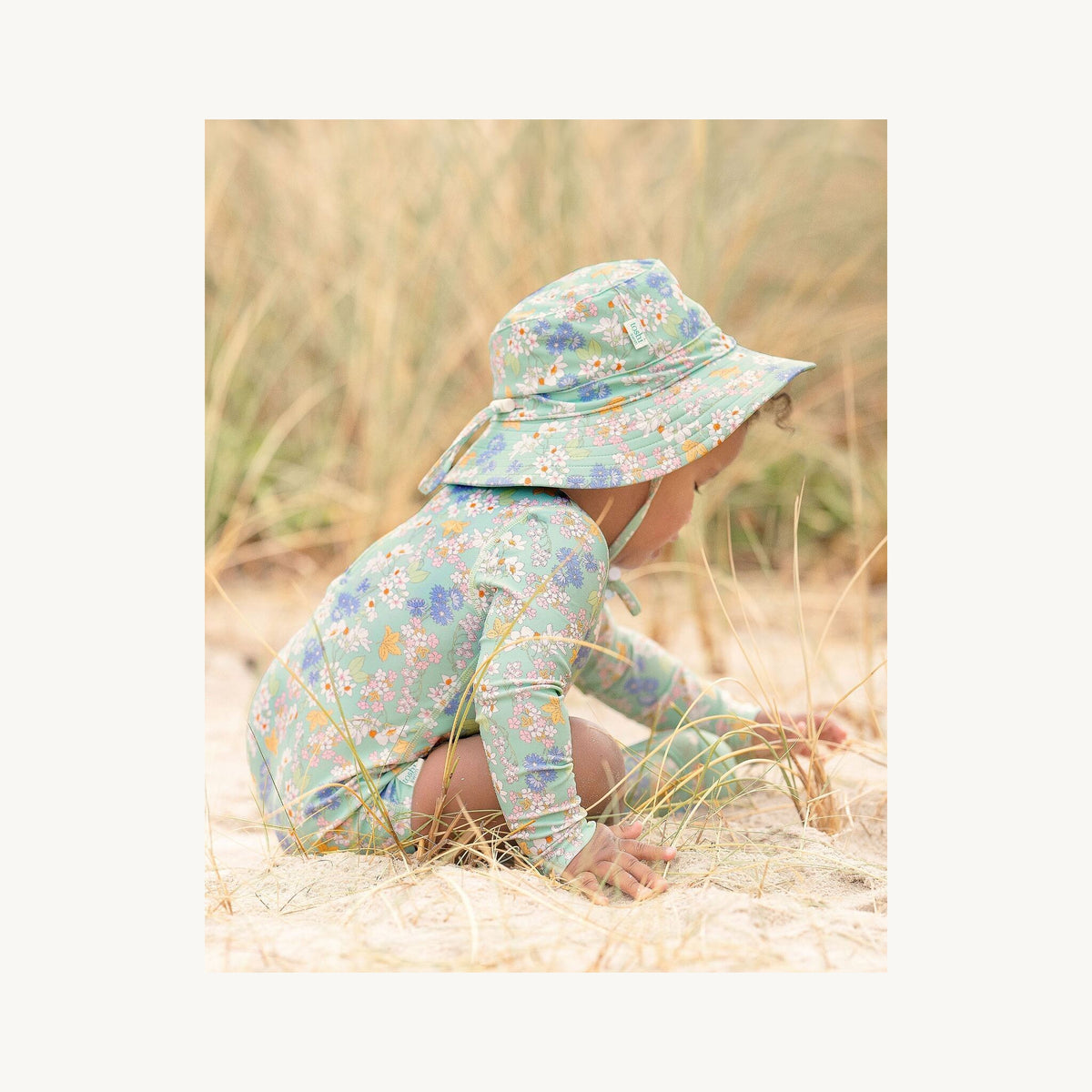 Toshi Toshi Swim Baby Onesie L/S Classic - Sea Blossom | Aster & Ruby