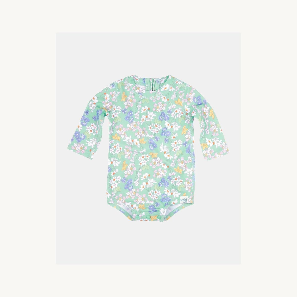 Toshi Toshi Swim Baby Onesie L/S Classic - Sea Blossom | Aster & Ruby