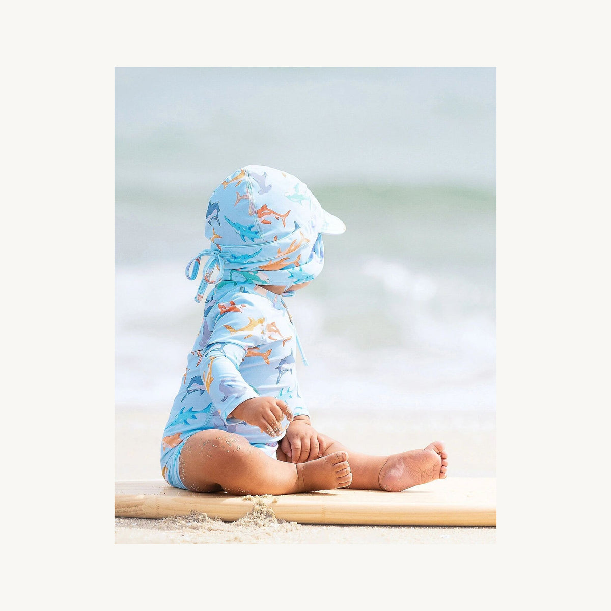 Toshi Toshi Swim Baby Onesie L/S Classic - Sharky | Aster & Ruby