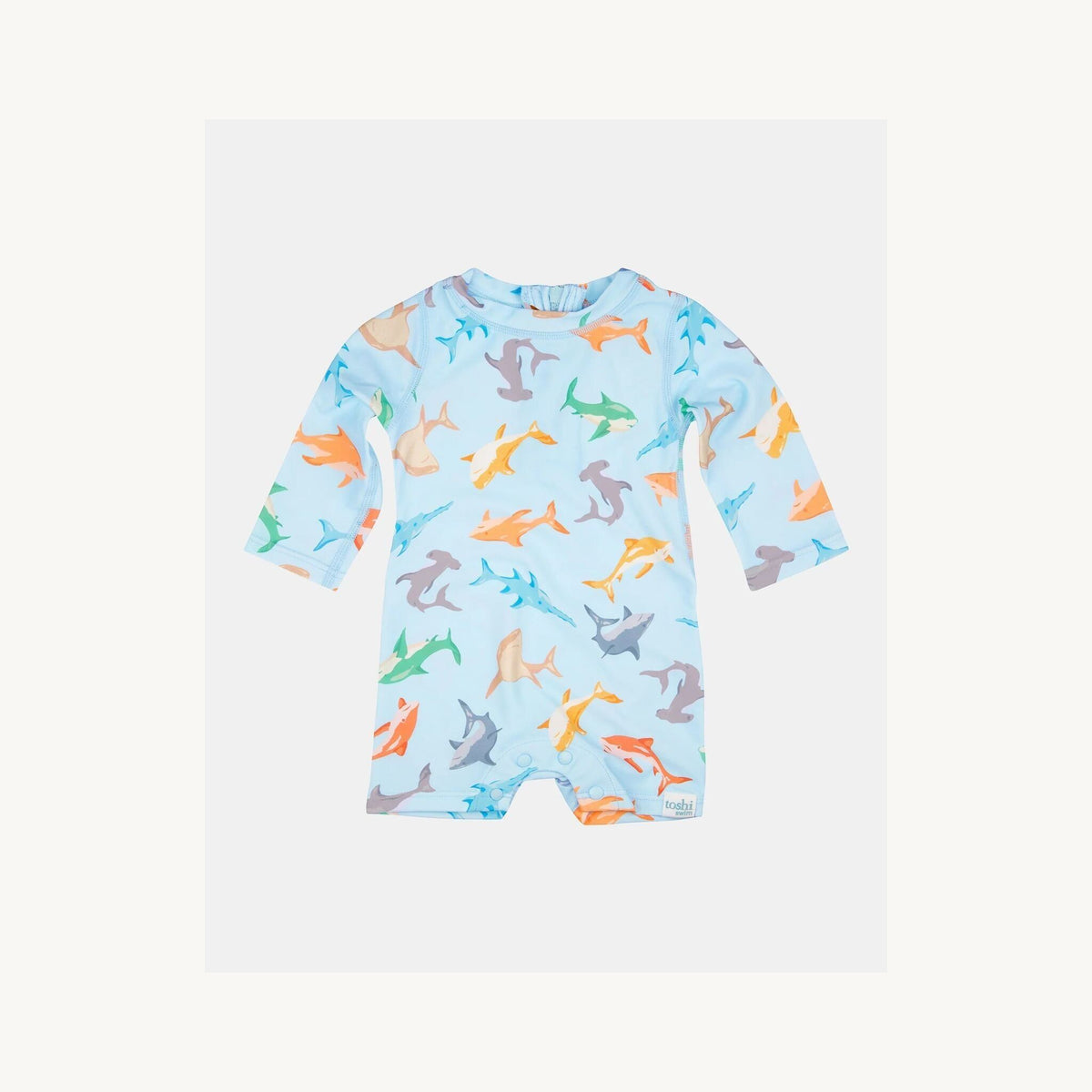 Toshi Toshi Swim Baby Onesie L/S Classic - Sharky | Aster & Ruby